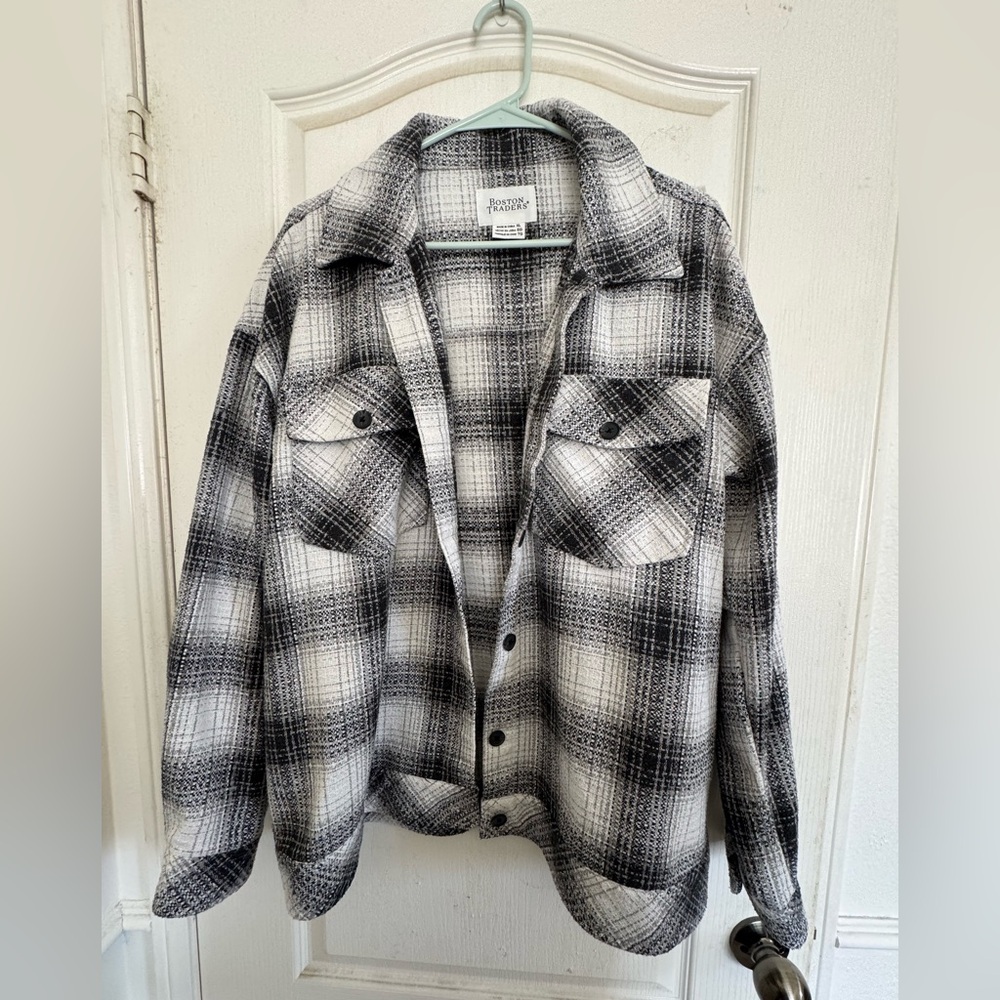 Boston Traders Black and White Checkered Shirt